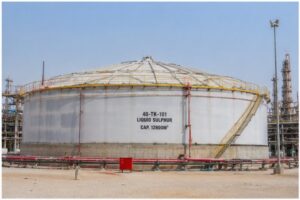 Stage 4 – Final Completed Liquid Sulphur Storage Tank